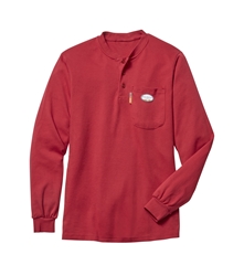 Rasco Fire Retardant Red Henley T-Shirt